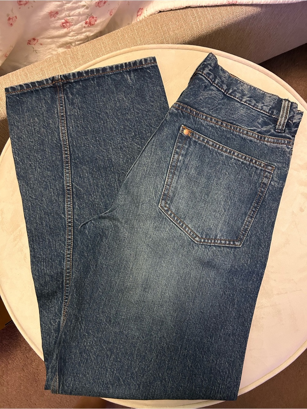 H&M Men’s Straight loose fit Jeans in Blue Denim
